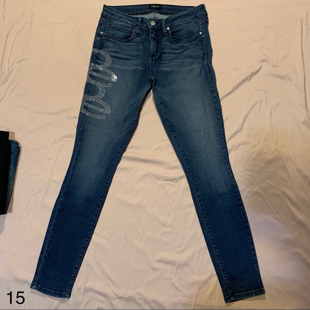 Bebe rhinestone skinny jeans